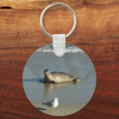 Harbour Siegel in La Jolla California Schlüsselanhänger (Rückseite)