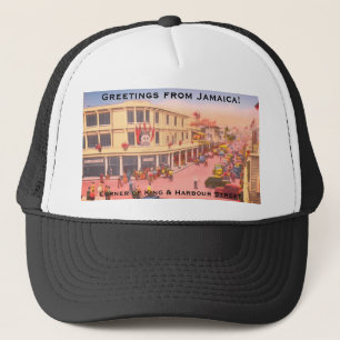 Harbour Street, Kingston, Jamaika (Vintage BWI) Truckerkappe
