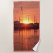 Harbour Sunset Beach Handtuch (Vorderseite)