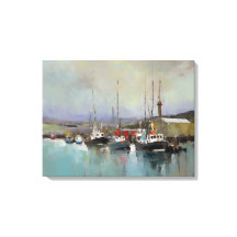 Harbour-Szene - überzogene Canvas Print