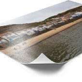 Harbour View of Staithes Village Fotodruck (Ecke)