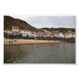 Harbour View of Staithes Village Fotodruck