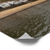 Harbour View of Staithes Village Poster (Ecke)