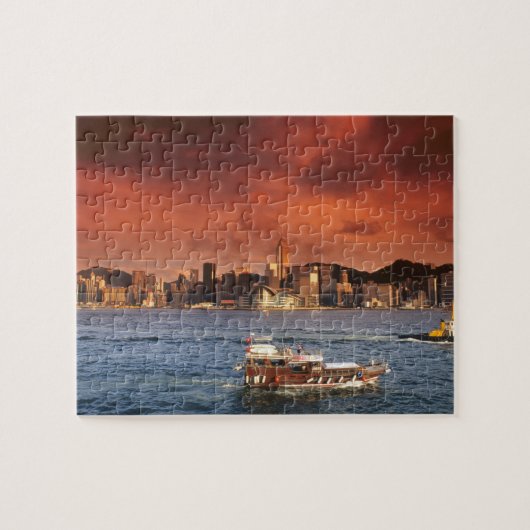 Harbour von Hongkong bei Sunset Puzzle (Horizontal)