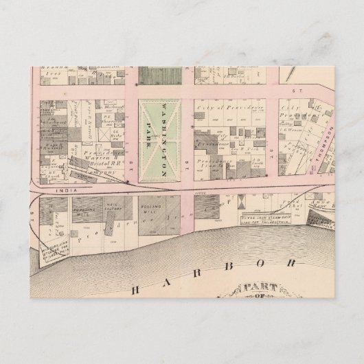Harbour Washington Park Atlas Map Postkarte (Vorderseite)