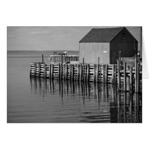 Harbour Wharf (B&W) Card