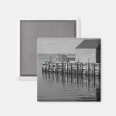 Harbour Wharf (B&W) Magnet (Vorderseite/Rückseite)