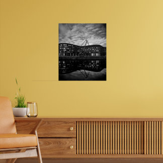 Harbourside Reflektion im Winter - Duisburg Poster