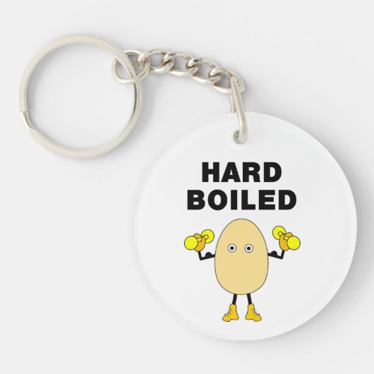 Hard Boiled Egghead Text Schlüsselanhänger (Vorderseite)