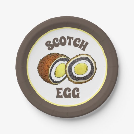 Hard Boiled Scotch Eggs UK British Snack Food Pappteller (Vorderseite)