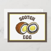 Hard Boiled Scotch Eggs UK British Snack Food Postkarte (Vorne/Hinten)