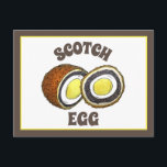 Hard Boiled Scotch Eggs UK British Snack Food Postkarte<br><div class="desc">Das Design zeigt eine originelle Marker-Abbildung eines traditionellen schottischen Eis, bestehend aus einem hart gekochten Ei, verpackt in Wurst, bedeckt mit Brotkrümeln und tiefgefroren. Dieses Design ist auch auf anderen Produkten erhältlich. In diesem Shop erhalten Sie viele weitere britische Speisen. Sehen Sie nicht, wonach Sie suchen? Kontaktieren Sie Rebecca, um...</div>