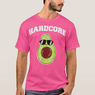 Hard Core Avocado Funny Avocado mit Sonnenbrille48 T-Shirt