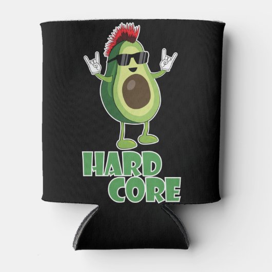 Hard Core Avocado Funny Dosenkühler (Vorderseite)