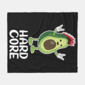 Hard Core Avocado Funny Fleecedecke (Vorderseite (Horizontal))