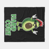 Hard Core Avocado Funny Fleecedecke (Vorderseite (Horizontal))