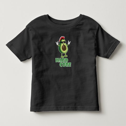 Hard Core Avocado Funny Kleinkind T-shirt (Vorderseite)
