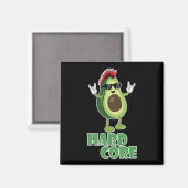Hard Core Avocado Funny Magnet (Vorderseite/Rückseite)