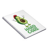 Hard Core Avocado Funny Notizblock (Rechte Seite)