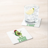 Hard Core Avocado Funny Rechteckiger Pappuntersetzer (Vor Ort)
