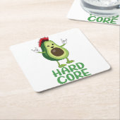Hard Core Avocado Funny Rechteckiger Pappuntersetzer (angewinkelt)