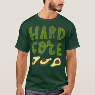 Hard Core Avocado Funny T-Shirt