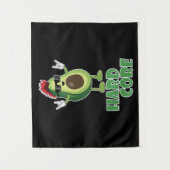 Hard Core Avocado Funny Wandteppich (Vorderseite)