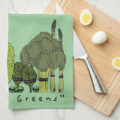 Hard Core Collard Grüntöne Geschirrtuch (Viertel Falte)