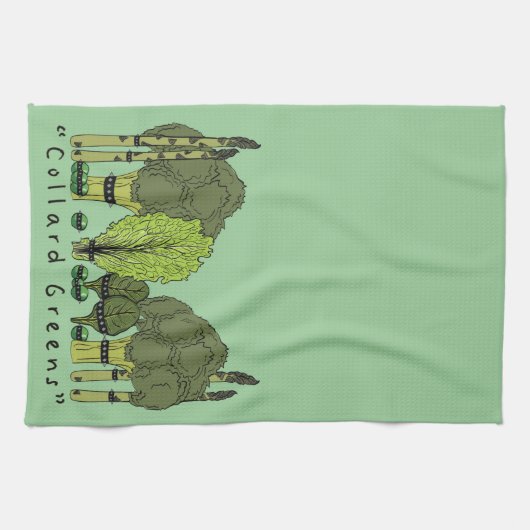 Hard Core Collard Grüntöne Geschirrtuch (Horizontal)