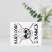 Hard Core Drummer Postkarte (Stehend Vorderseite)