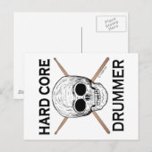 Hard Core Drummer Postkarte (Vorne/Hinten)