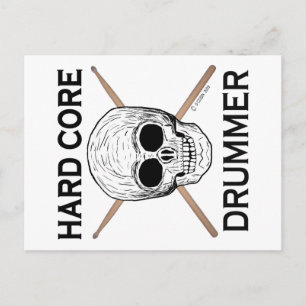 Hard Core Drummer Postkarte