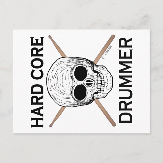 Hard Core Drummer Postkarte (Vorderseite)