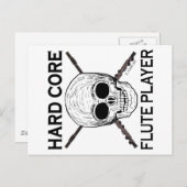 Hard Core Flute Player Postkarte (Vorne/Hinten)