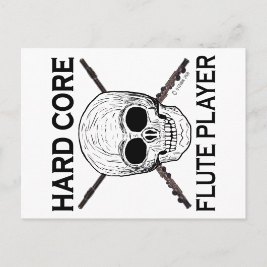 Hard Core Flute Player Postkarte (Vorderseite)