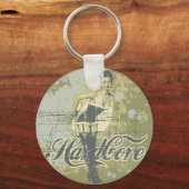 Hard Core Girl T - Shirt und Geschenke Schlüsselanhänger (Vorderseite)