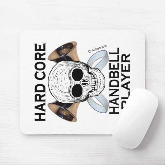 Hard Core Handbell Player Mousepad (Mit Mouse)