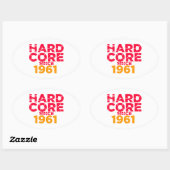 Hard Core seit 1961 Ovaler Aufkleber (Blatt)