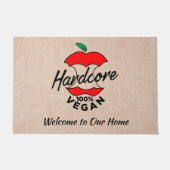 Hard Core Vegan, Apple Core Vegan, Hardcore Vegan Fußmatte (Vorderseite)