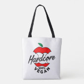Hard Core Vegan, Apple Core Vegan, Hardcore Vegan Tasche (Rückseite)