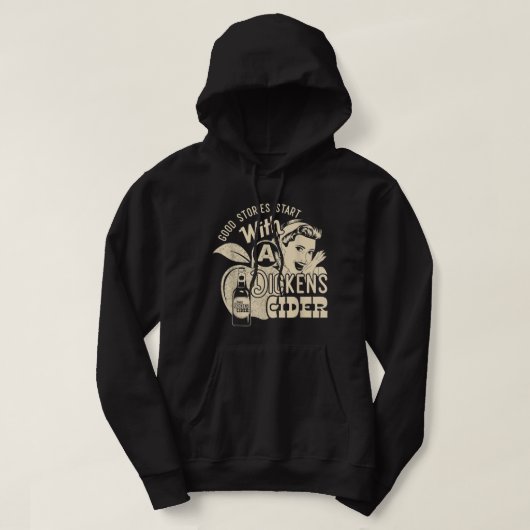 Hard Dickens Cider Girl Whiskey und Bier Apple Hum Hoodie (Design vorne)
