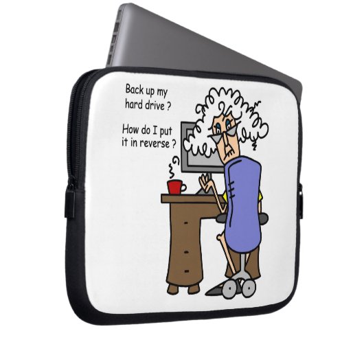 Hard Drive Back Up Humorous Laptopschutzhülle (Vorne Rechts)