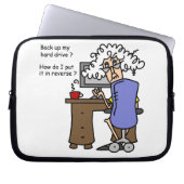 Hard Drive Back Up Humorous Laptopschutzhülle (Vorderseite)