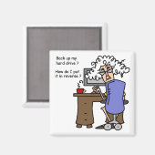 Hard Drive Back Up Humorous Magnet (Vorderseite/Rückseite)
