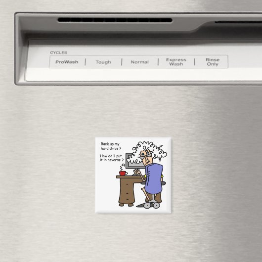 Hard Drive Back Up Humorous Magnet (In Situ (Geschirrspüler))