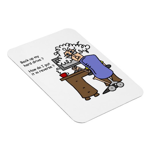 Hard Drive Back Up Humorous Magnet (Rechte Seite)