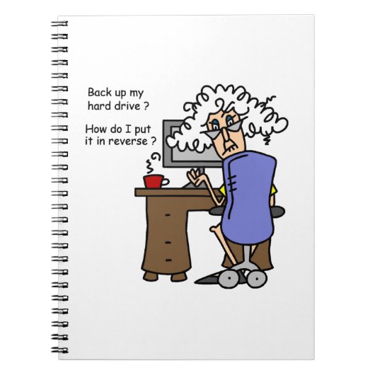 Hard Drive Back Up Humorous Notizblock (Vorderseite)