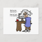 Hard Drive Back Up Humorous Postkarte (Vorderseite)