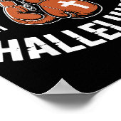 Hard Fought Hallelujah Boxing Gloves Christian Box Poster (Ecke)