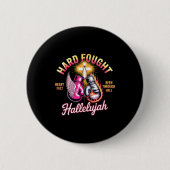 Hard Fought Hallelujah Boxing Gloves Faith Button (Vorderseite)